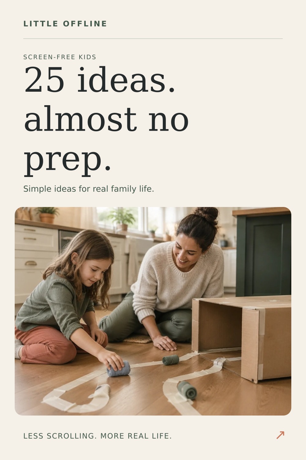 Pinterest graphic: 25 Screen-Free Activities That Need Almost No Prep