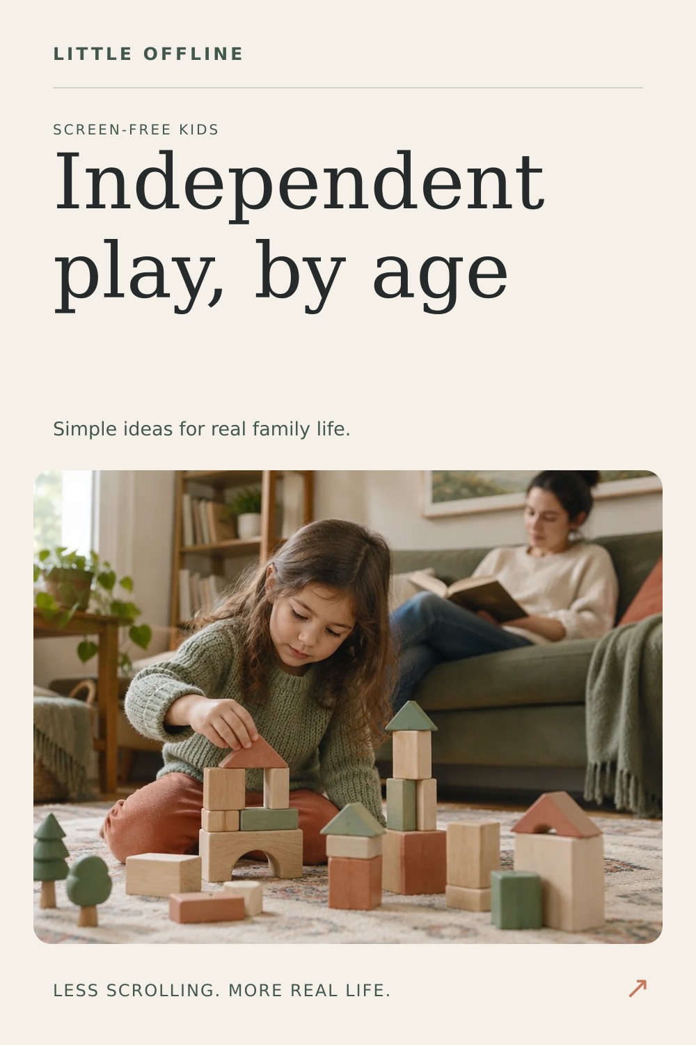 Pinterest graphic: Independent Play Ideas by Age