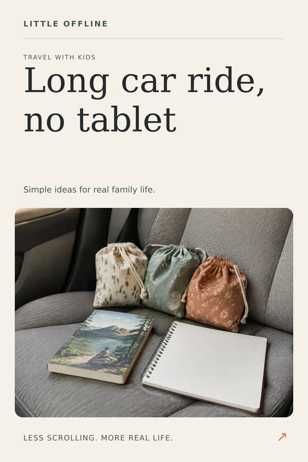 Pinterest graphic: Long Car Ride Activities Without a Tablet