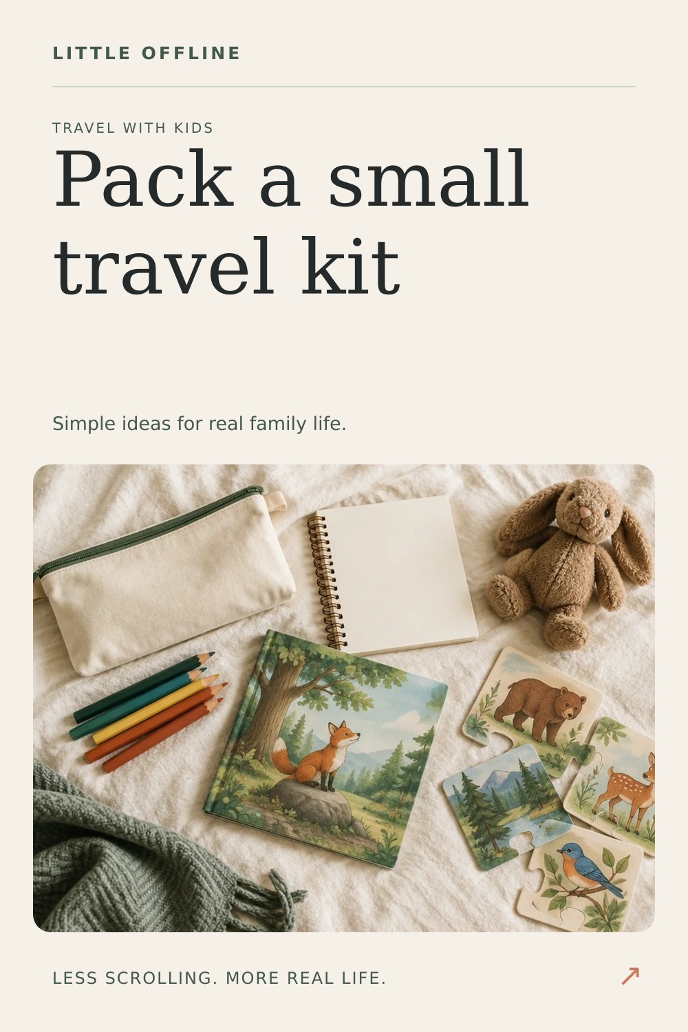 Pinterest graphic: Travel Activity Kit: What to Pack